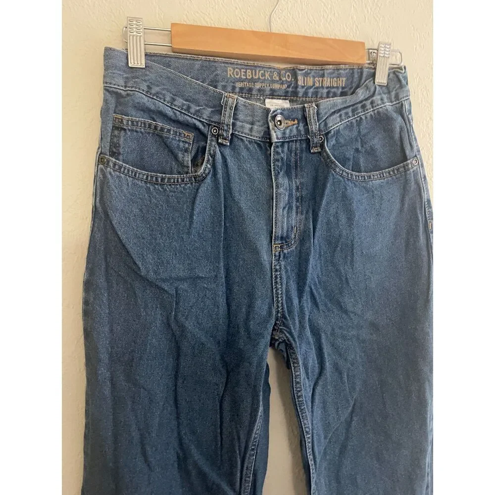 Vintage Sears & Roebuck Blue Jeans Boys Denim 1970s 100% Cotton Size 18